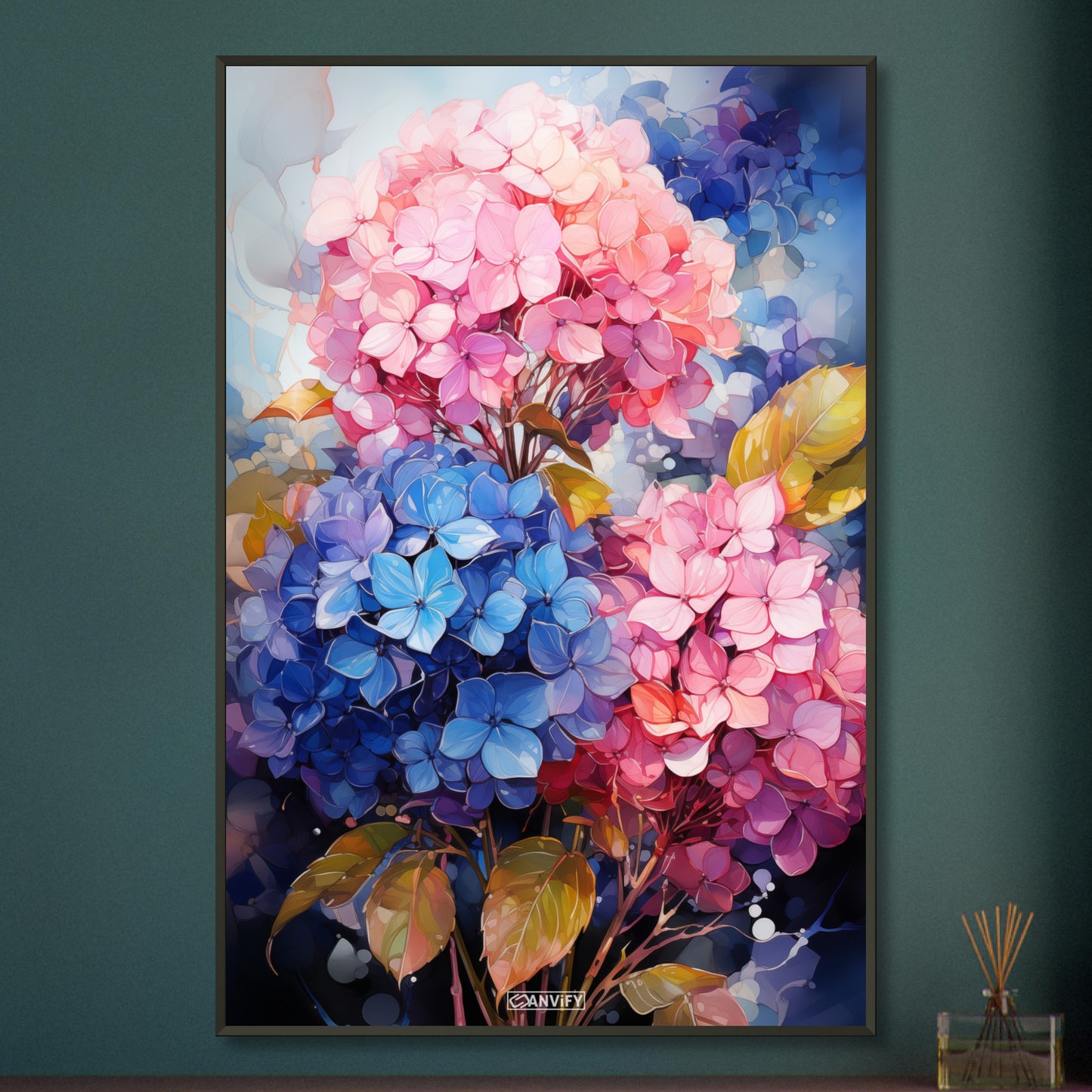 Lovely Watercolored Hydrangeas