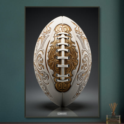 Luxury White American Football