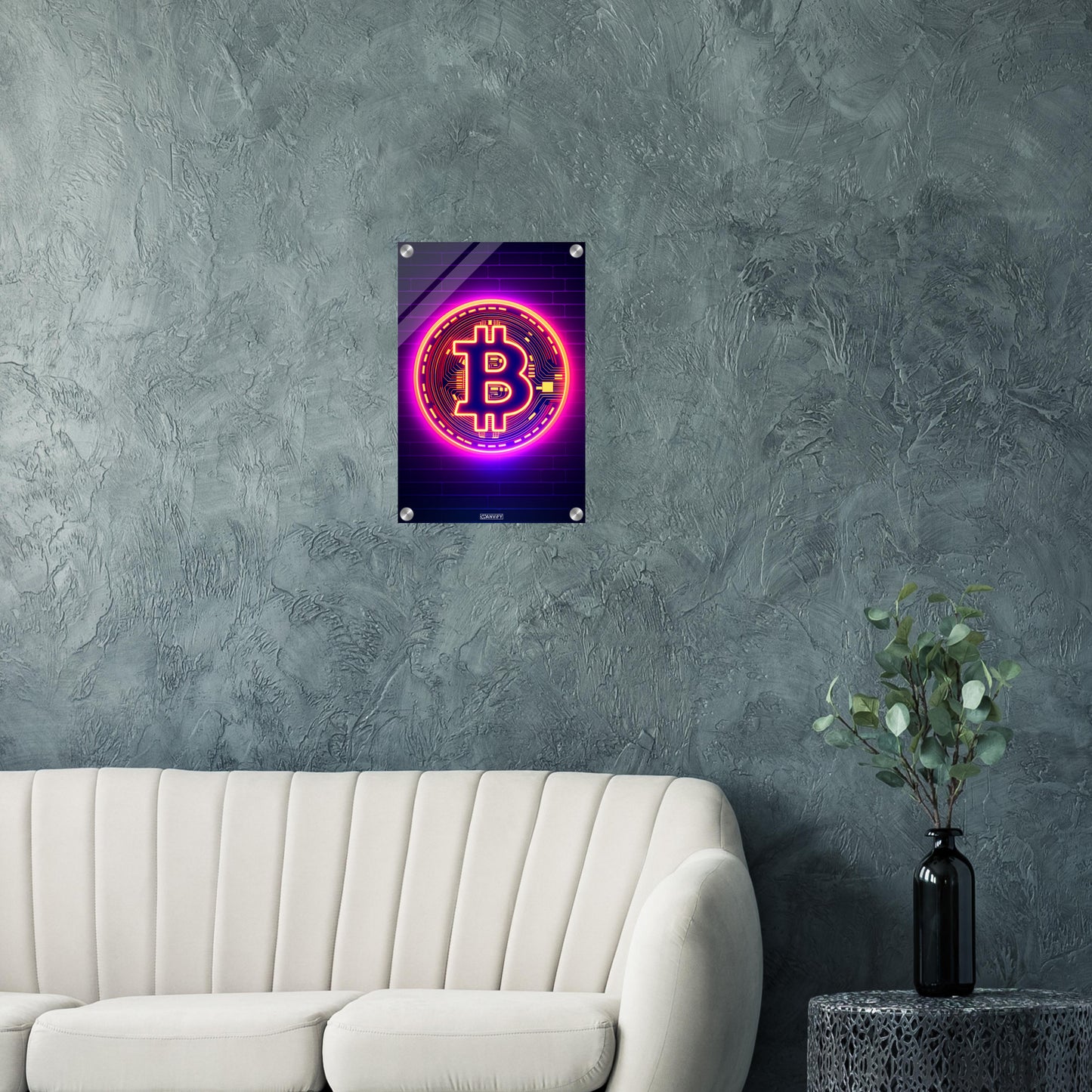 Bitcoin Synthwave Glow