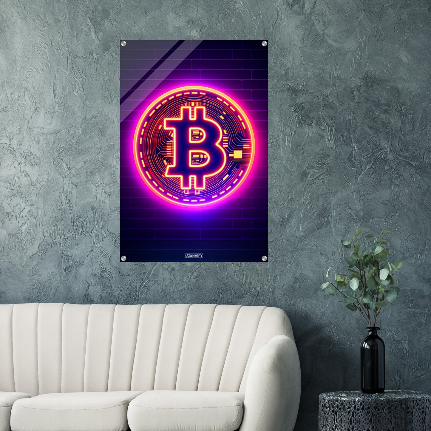 Bitcoin Synthwave Glow