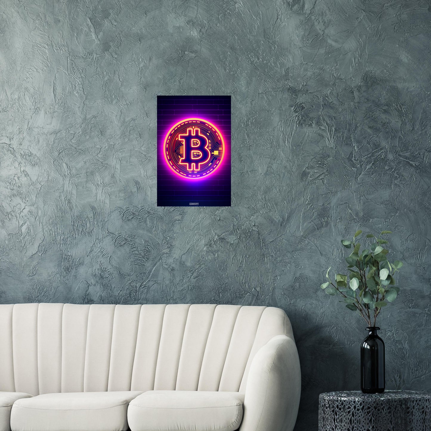 Bitcoin Synthwave Glow