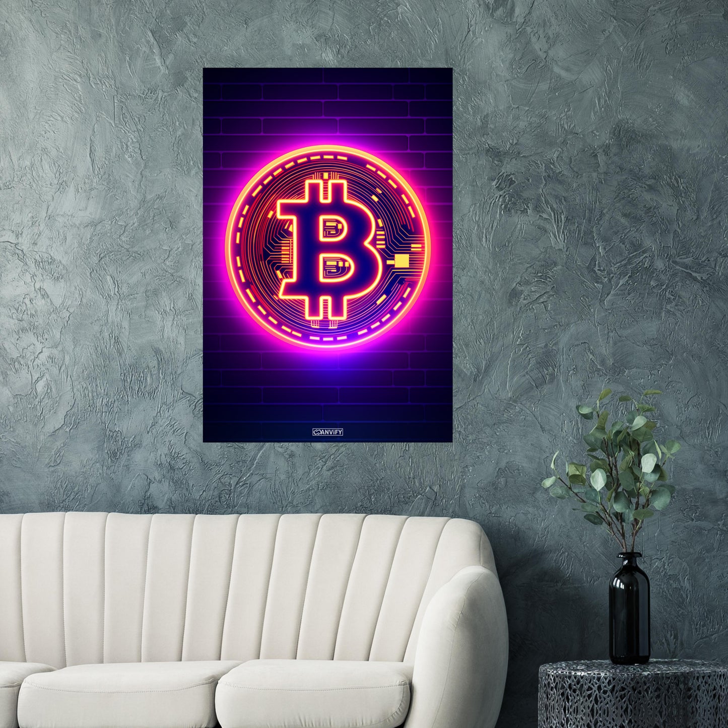 Bitcoin Synthwave Glow