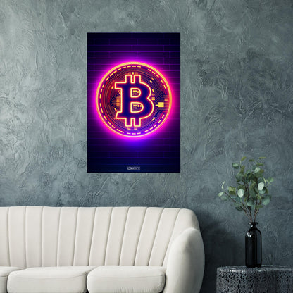 Bitcoin Synthwave Glow