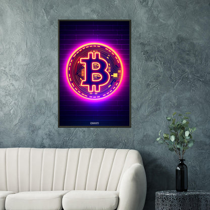 Bitcoin Synthwave Glow