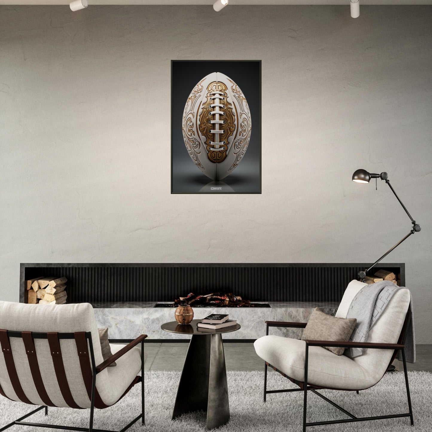 Luxury White American Football